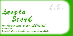 laszlo sterk business card